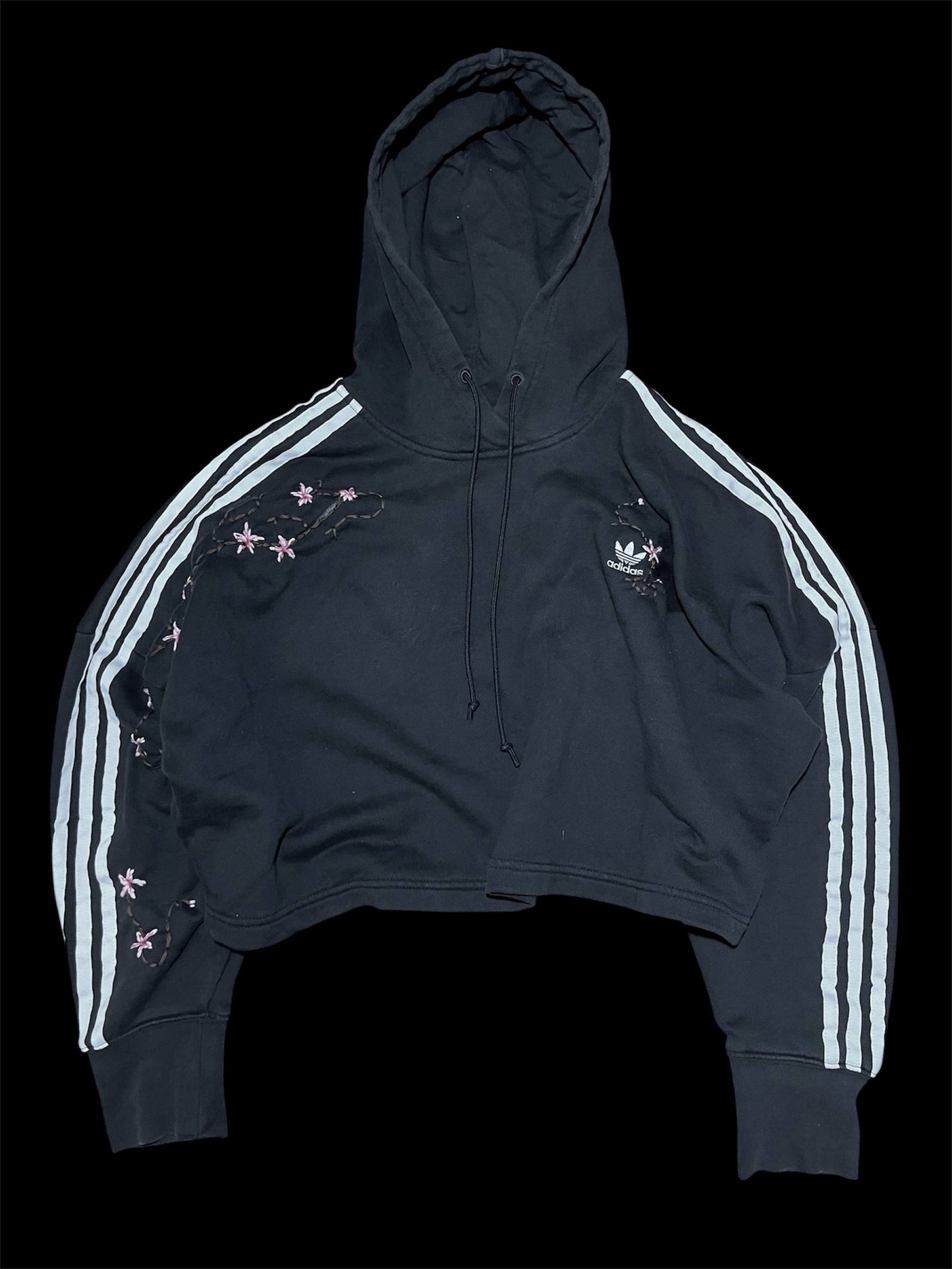 Adidas Cropped Flowers Hoodie