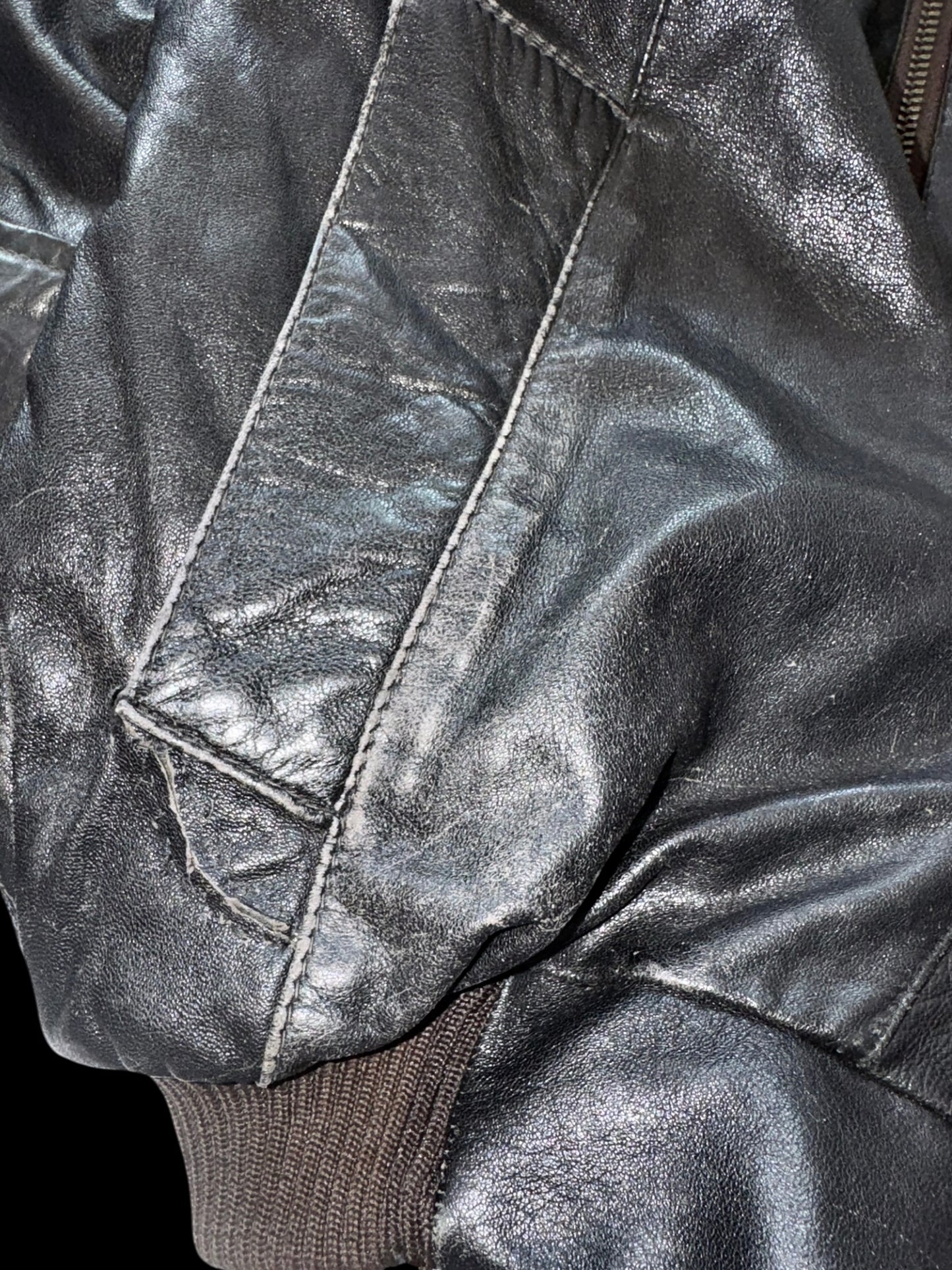 Vintage Leather Bomber