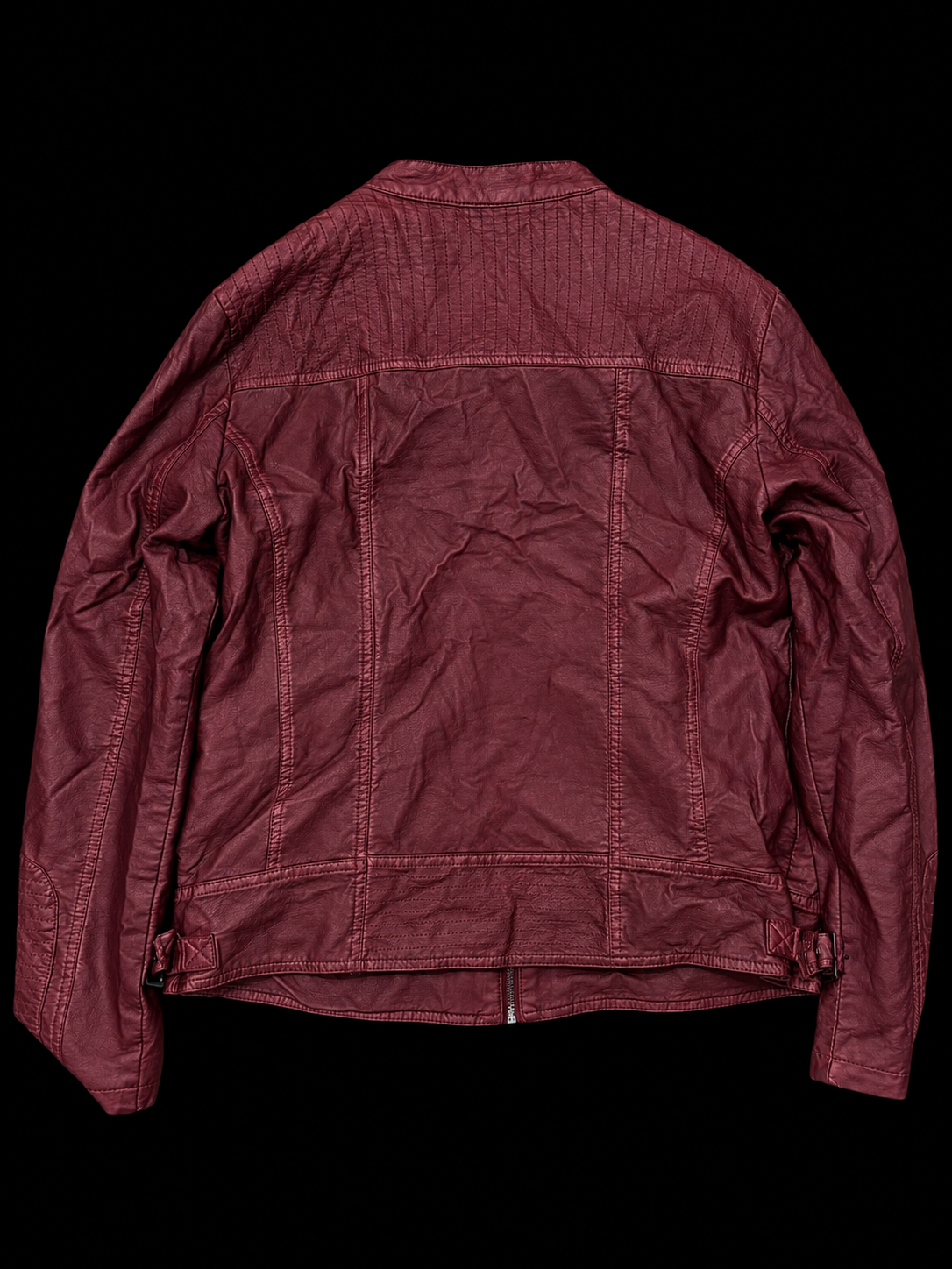 Blood Red Racer Leather Jacket
