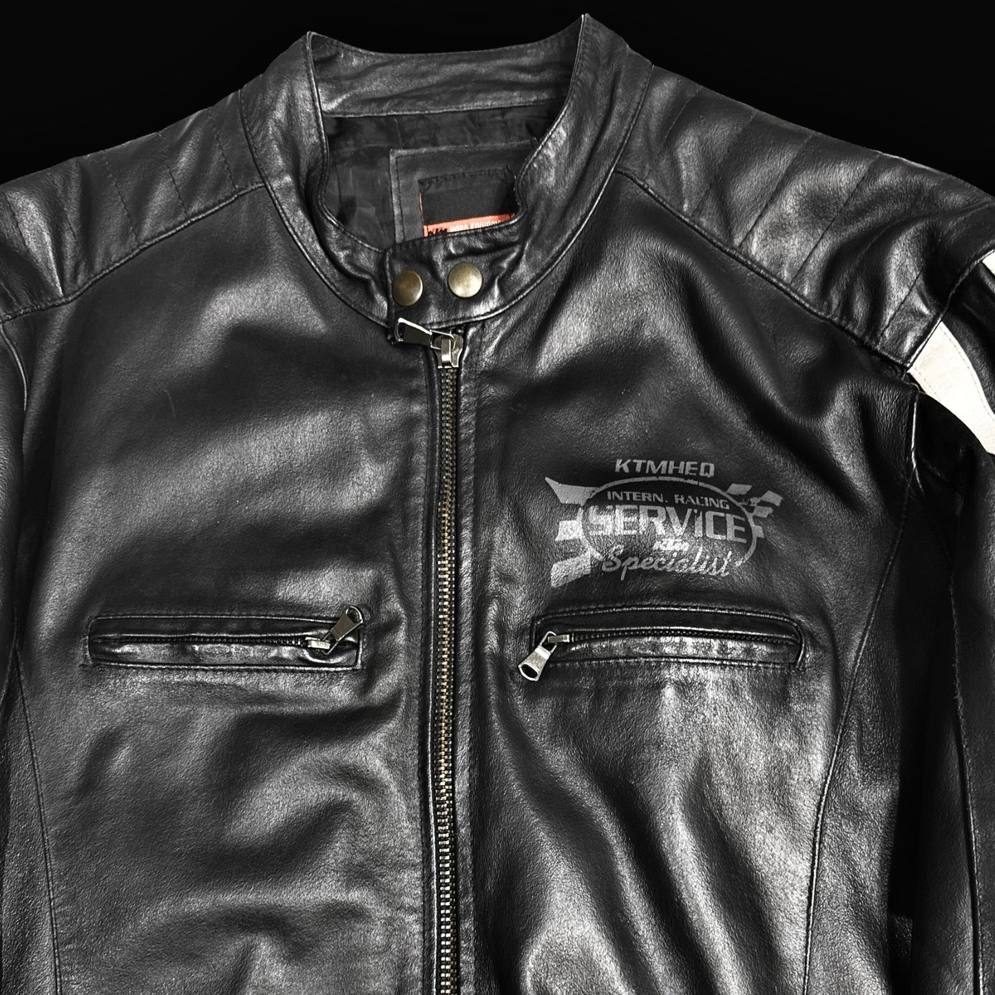 Vintage biker leather jacket XL