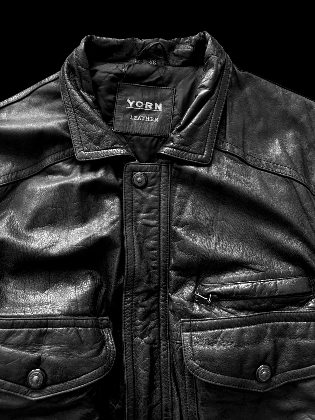 Vintage Oversize Leather Bomber