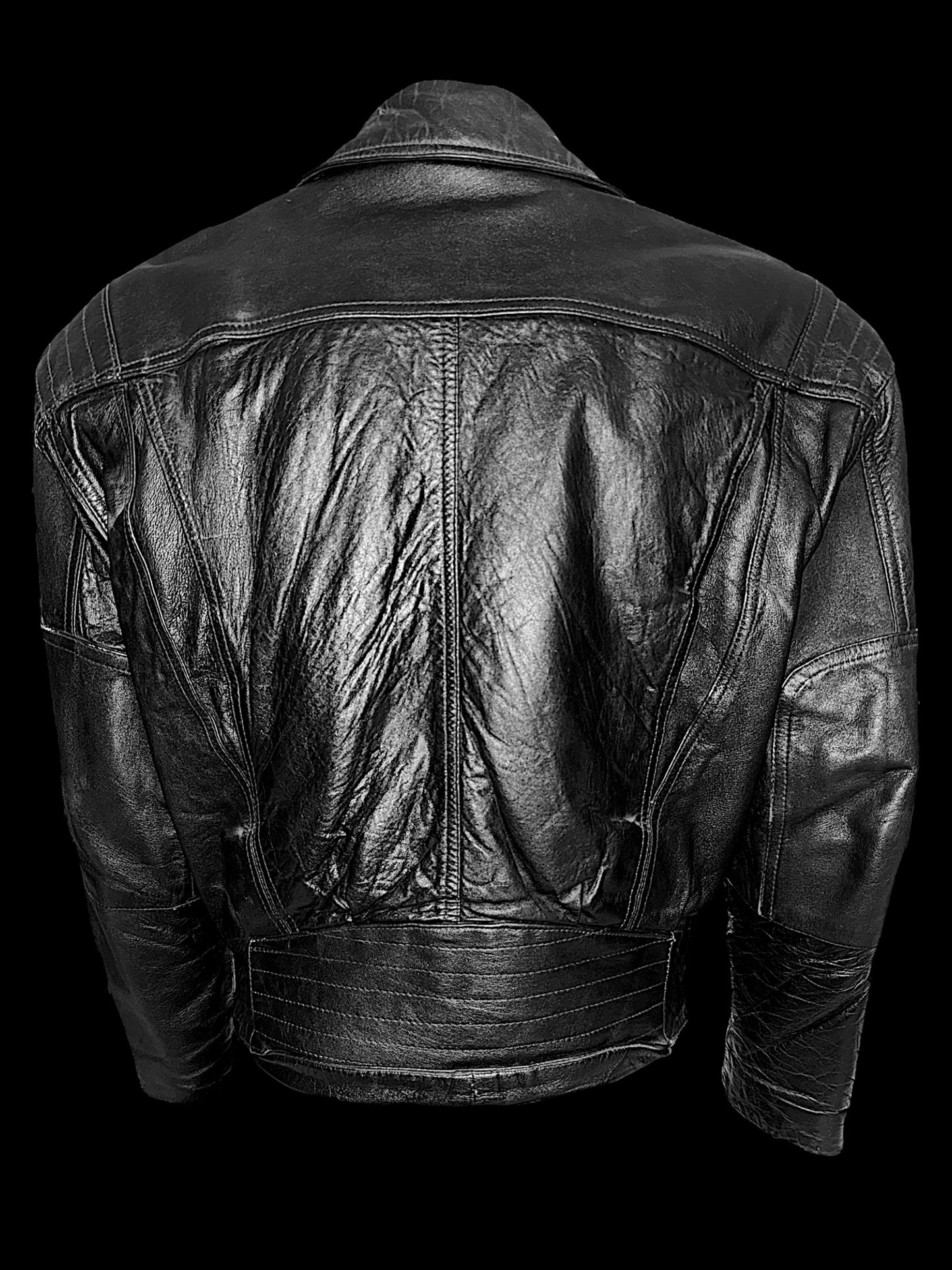 Vintage biker leather jacket M-L