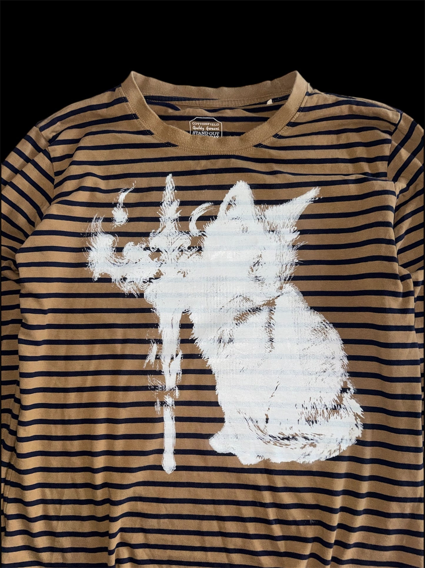 Striped Goth Kitty Longsleeve