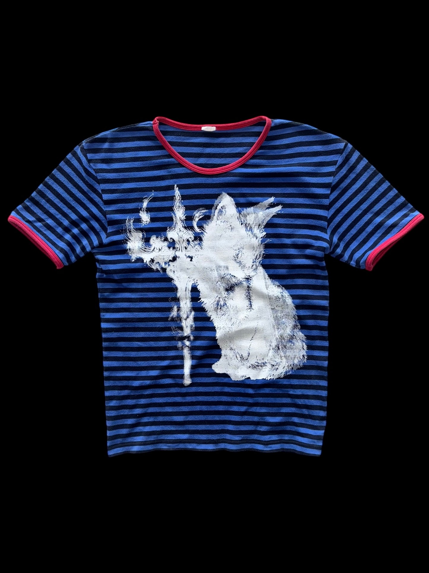 Gothic Stripe Kitten T-Shirt