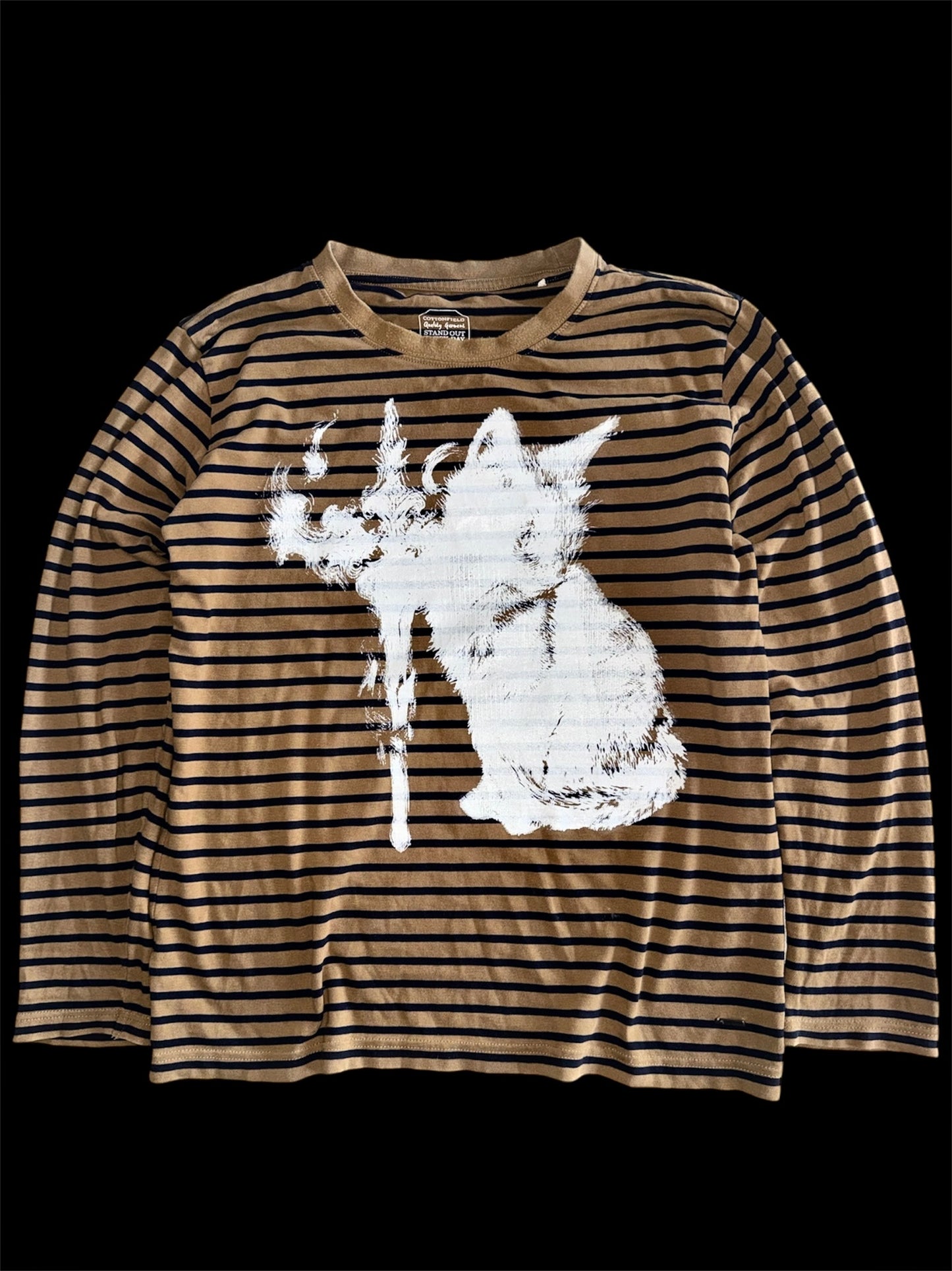 Striped Goth Kitty Longsleeve