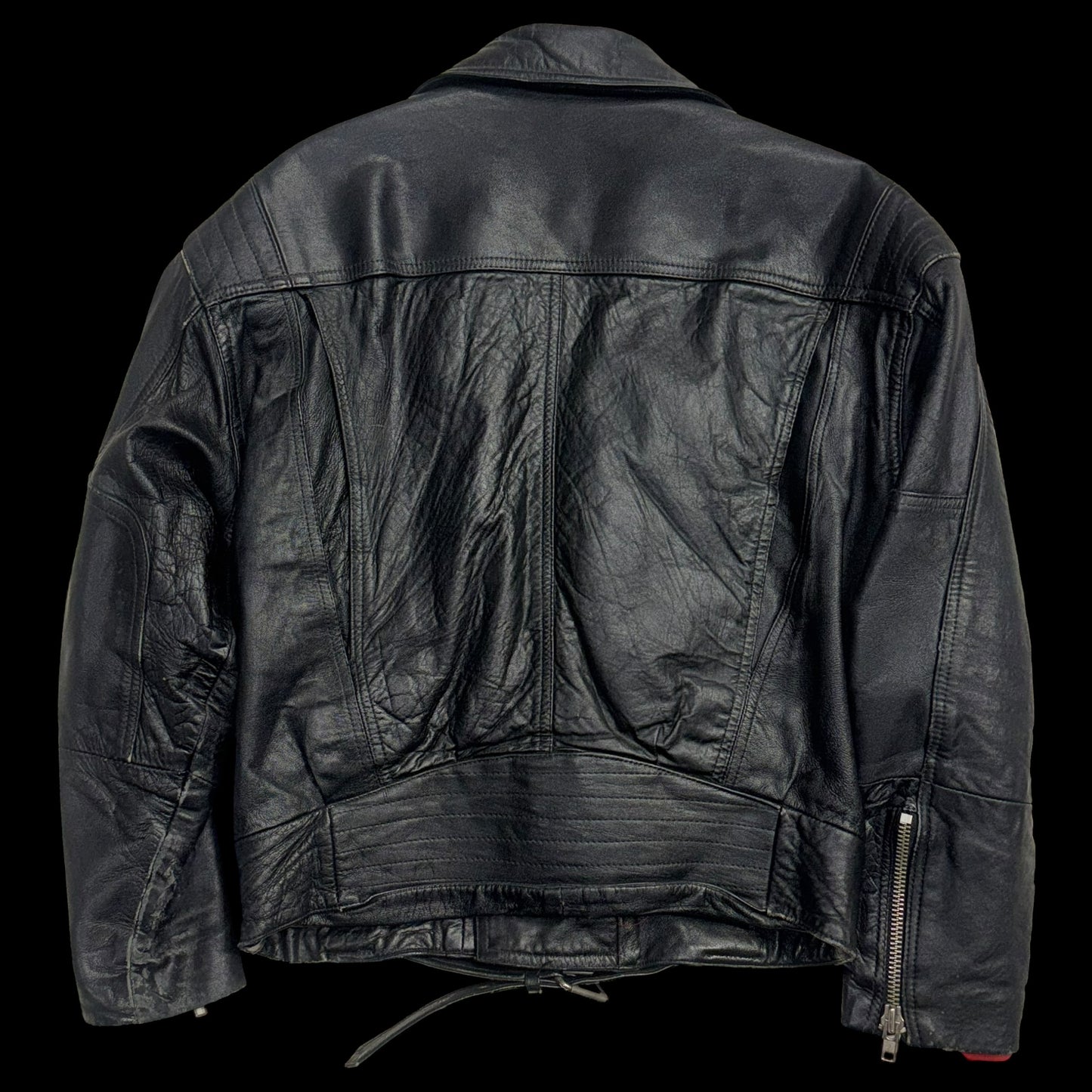 Vintage biker leather jacket M-L