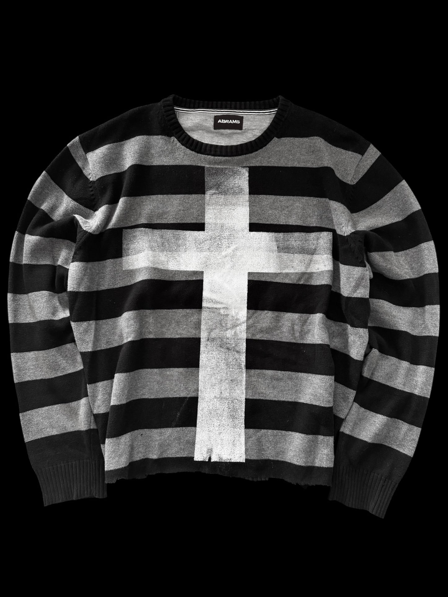 Cropped Stripe Sweater "Сross"