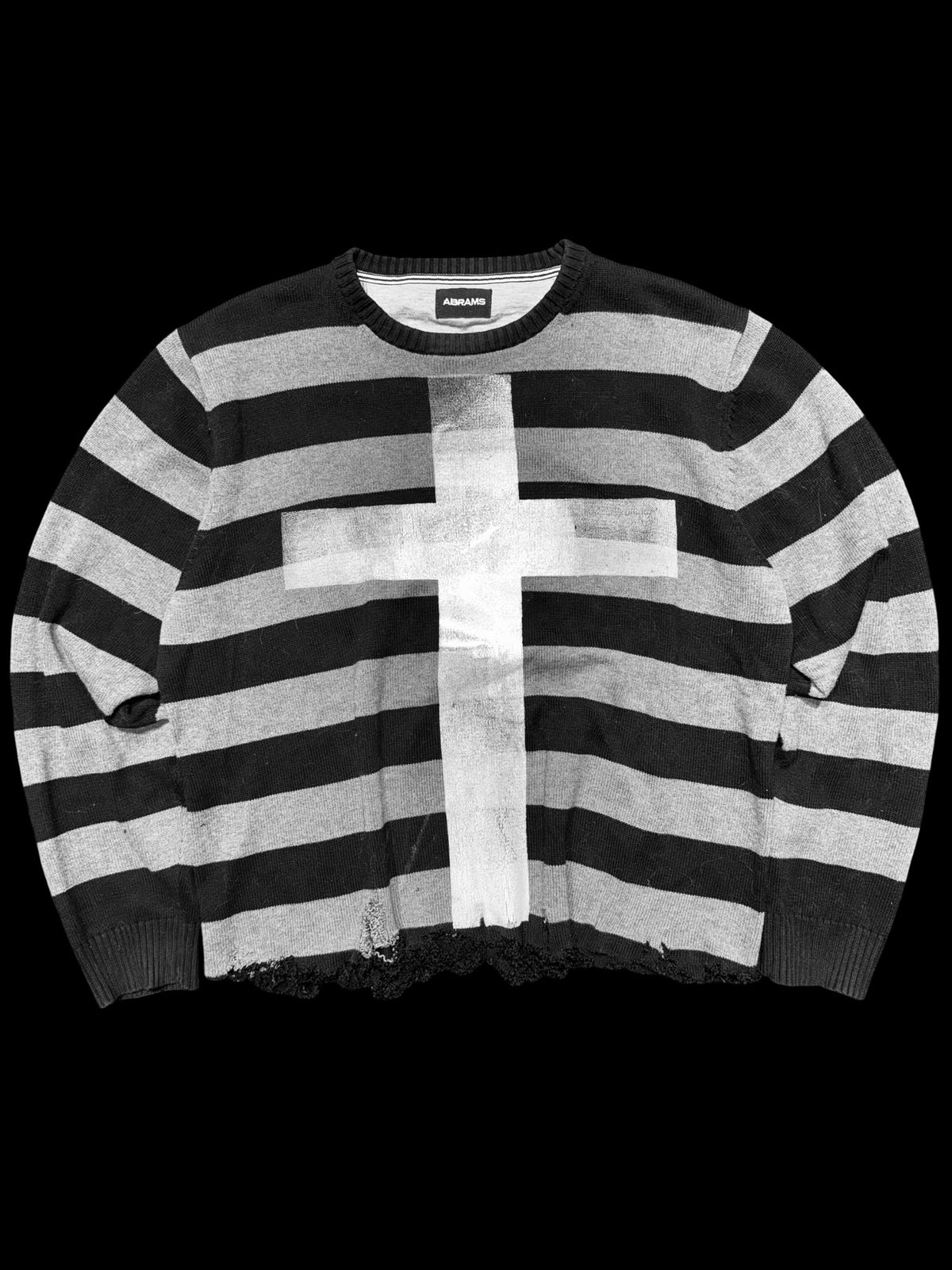 Cropped Stripe Sweater "Сross"