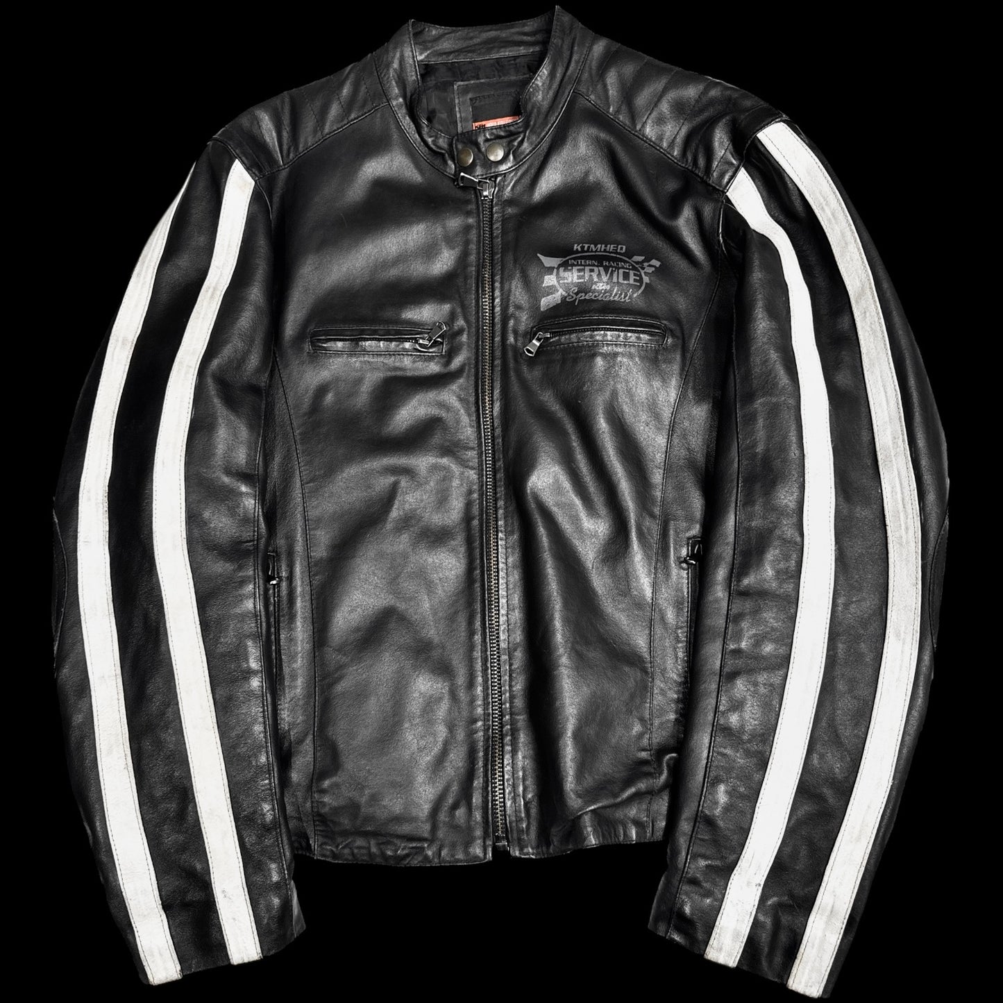 Vintage biker leather jacket XL