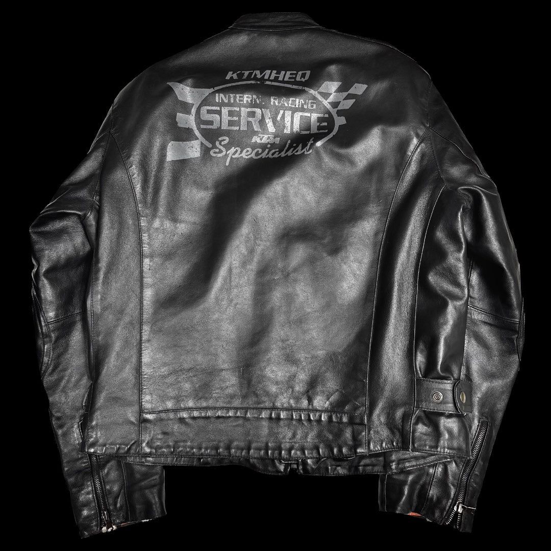 Vintage biker leather jacket XL